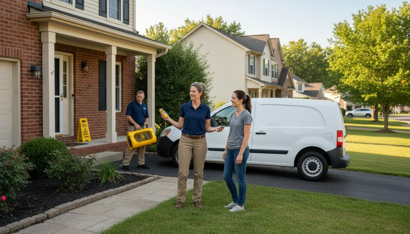 Residential water damage restoration in Sarah, MS